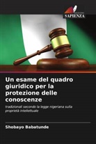 Shobayo Babatunde - Un esame del quadro giuridico per la protezione delle conoscenze