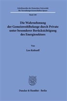 Leo Koltsoff - Die Wahrnehmung der Gemeinwohlbelange durch Private unter besonderer Berücksichtigung des Energiesektors.