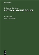 K. W. Böer, P. Görlich, E. Gutsche, K. Müller - Physica status solidi - Band 1, Heft 1: 1961