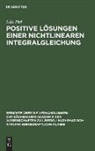 Udo Pirl - Positive Lösungen einer nichtlinearen Integralgleichung