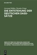 Theodor Frings, Gertraud Müller - Die Entstehung der deutschen daß-Sätze
