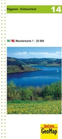 Geobasisdaten: Land NRW - Biggesee - Südsauerland Blatt 14, topographische Wanderkarte NRW