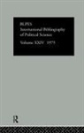 Compiled by the British Library of Political and Economic Science - IBSS: Political Science: 1975 Volume 24