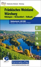 Hallwag Kümmerly+Frey AG, Hallwag Kümmerly+Frey AG - Kümmerly+Frey Outdoorkarte Deutschland 56 Fränkisches Weinland, Würzburg 1:50.000