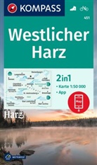 KOMPASS-Karten GmbH, KOMPASS-Karten GmbH - KOMPASS Wanderkarte 451 Westlicher Harz 1:50.000