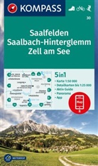 KOMPASS-Karten GmbH, KOMPASS-Karten GmbH - KOMPASS Wanderkarte 30 Saalfelden, Saalbach-Hinterglemm, Zell am See 1:50.000