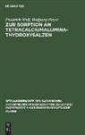 Wolfgang Heyer, Friedrich Wolf - Zur Sorption an Tetracalciumaluminathydroxysalzen