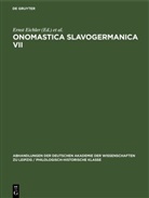 Ernst Eichler, Hans Walther - Onomastica Slavogermanica VII
