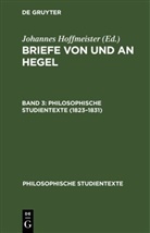 Johannes Hoffmeister - Briefe von und an Hegel - Band 3: 1823-1831