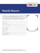 Diane Bricker, Carmen Dionne, Jennifer Grisham, Joann Johnson, Marisa Macy, Kristine Slentz... - Aeps(r)-3 Family Report