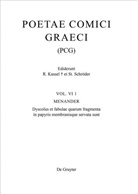 Rudolf Kassel, Schröder, Stephan Schröder - Poetae Comici Graeci - Volumen VI,1: Menander