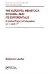 Solomon Leader, Leader Solomon - The Kurzweil-Henstock Integral and Its Differential