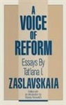 A. Schultz, Murray Yanowitch, Yanowitch Murray, Tatiana I. Zaslavskaia, Zaslavskaia Tatiana I. - A Voice of Reform