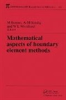 Marc Bonnet, Bonnet Marc, Anna-Margarete Sandig, Wolfgang L Wendland - Mathematical Aspects of Boundary Element Methods