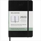 Moleskine 12 Monate Wochenkalender 2023, Pocket/A6, Schwarz