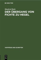 Manfred Buhr - Der Übergang von Fichte zu Hegel