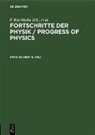 F. Kaschluhn, A. Lösche, R. Ritschl, R Rompe, R. Rompe - Fortschritte der Physik / Progress of Physics - Band 30, Heft 6: 1982
