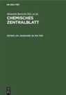 Heinrich Bertsch, Wilhelm Klemm, Maximilian Pflücke - Chemisches Zentralblatt - 20/1953, 124. Jahrgang: 20. Mai 1953