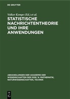 Norbert Ahlbehrendt, Volker Kempe - Statistische Nachrichtentheorie und ihre Anwendungen