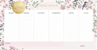 Verlag Korsch, Korsch Verlag - Wochenplaner "Lovely Flowers" vegan