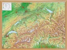 Mario Engelhardt, André Markgraf, Georelief Dresden, georelief GbR - Schweiz, Reliefkarte 1:500.000 mit Naturholzrahmen