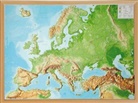 Mario Engelhardt, André Markgraf, Georelief Dresden, georelief GbR - Europa, Reliefkarte 1:8.000.000 mit Naturholzrahmen