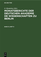 G. Rienäcker - Monatsberichte der Deutschen Akademie de Wissenschaften zu Berlin - Band 13, Heft 9: Monatsberichte der Deutschen Akademie de Wissenschaften zu Berlin. Band 13, Heft 9