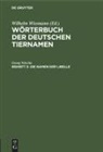Georg Nitsche, Wilhelm Wissmann - Wörterbuch der Deutschen Tiernamen - Beiheft 3: Die Namen der Libelle