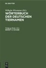 Wolfgang Pfeifer, Wilhelm Wissmann - Wörterbuch der Deutschen Tiernamen - Beiheft 2: Schabe