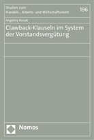 Angelina Rosiak - Clawback-Klauseln im System der Vorstandsvergütung