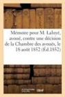 COLLECTIF - Memoire pour m. laluye, avoue,