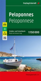 freytag &amp; berndt - Peloponnes, Straßen- und Freizeitkarte 1:150.000, freytag & berndt
