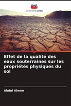 Abdul Aleem - Effet de la qualité des eaux souterraines sur les propriétés physiques du sol