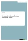 anonym, Anonymous, Frieda von Meding, Frieda von Meding - Varianzanalyse, Levene- Test und Anwendung in SPSS
