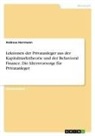 Andreas Herrmann - Lektionen der Privatanleger aus der Kapitalmarkttheorie und der Behavioral Finance. Die Altersvorsorge für Privatanleger