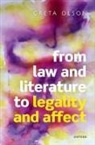 Greta Olson, Greta (Professor of English and American Li Olson, Olson Greta - From Law and Literature to Legality and Affect