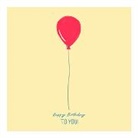 Doppelkarte / Ballon Geburtstag // quadratisch