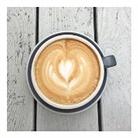 Doppelkarte / Kaffee Herz // quadratisch