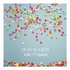 Doppelkarte. Konfetti
