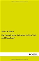 Josef S Bloch, Josef S. Bloch - Ein Besuch beim Judentum in New York und Umgebung