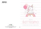 BIGLIETTO BATTESIMO P/SOLDI ROSA