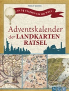 Philip Kiefer, Naumann &amp; Göbel Verlag, Naumann &amp; Göbel Verlag - Adventskalender der Landkartenrätsel. In 24 Etappen um die Welt