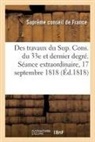 Supreme conseil de f, Supreme Conseil de France - Trace des travaux du sup. cons.