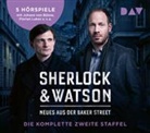 Viviane Koppelmann, Johann von Bülow, Fritzi Haberlandt, Florian Lukas - Sherlock & Watson - Neues aus der Baker Street. Die komplette zweite Staffel, 10 Audio-CD (Audio book)