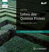 Jean Paul, Peter Lieck - Leben des Quintus Fixlein, 1 Audio-CD, 1 MP3 (Audio book) - Lesung mit Peter Lieck (1 mp3-CD), Lesung