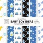 Make Better Crafts - Beautiful Baby Boy Ideas Scrapbook Paper 8x8 Designer Baby Shower Scrapbook Paper Ideas for Decorative Art, DIY Projects, Homemade Crafts, Cool Nursery Decor Ideas