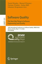 Johannes Bergsmann, Stefan Biffl, Daniel Mendez, Manuel Wimmer, Dietmar Winkler, Dietmar Winkler et al - Software Quality: The Next Big Thing in Software Engineering and Quality