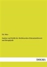 Th Stier, Th. Stier - Analyse und Kritik der Berkleyschen Erkenntnistheorie und Metaphysik