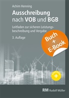 Achim Henning - Ausschreibung nach VOB und BGB - mit E-Book (PDF), m. 1 Buch, m. 1 E-Book