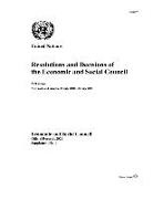 United Nations Publications - Resolutions and Decisions of the Economic and Social Council: 2021 Session New York and Geneva, 23 July 2020 - 22 July 2021